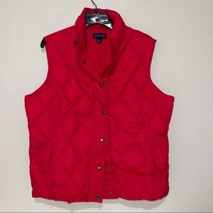 Lands’ End Women’s Red Vest Size Large